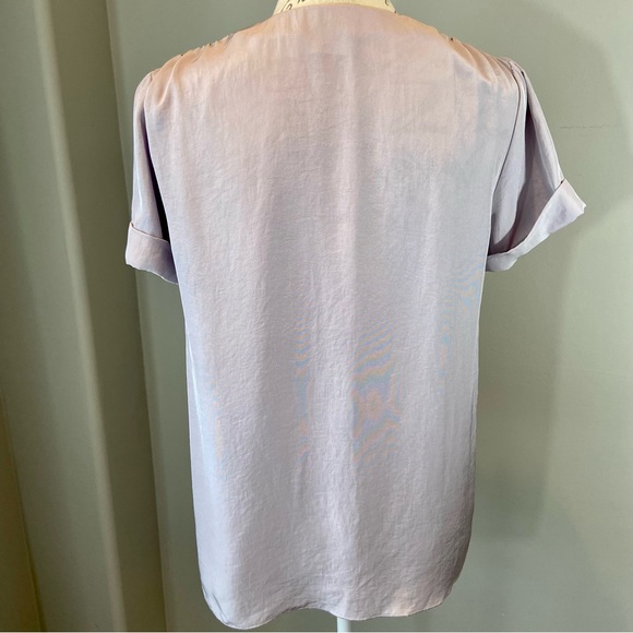 Aritzia Wilfred Nobel Short Sleeve Triacetate Oversized Blouse XS - Picture 11 of 12